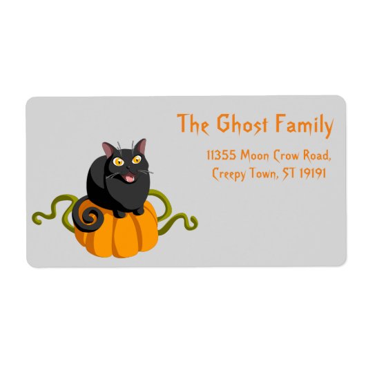 Persoonlijk pompoenlabel voor gepersonaliseerde Ha Etiket (Voorkant)