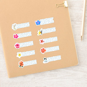 Persoonlijk postadres Tropische Bruiloft Sticker