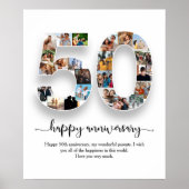 Persoonlijk Poster voor 50e Jubileum fotocollage (Voorkant)