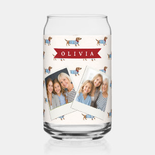 Persoonlijk Preppy Zacht Dackel Hond Patroon Blikvorm Glas