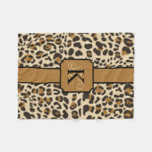 Persoonlijk proefpatroon van Leopard Jaguar Animal Fleece Deken (Voorkant (Horizontaal))