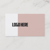 Persoonlijk professioneel Roos Roze Elegant Logo Visitekaartje (Voorkant)