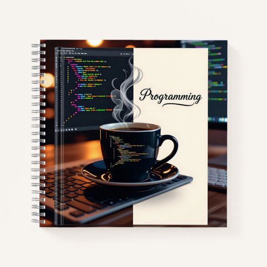 Persoonlijk Programmeer Koffie Code Notitieboek (Voorkant)