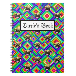 Persoonlijk pug-notitieboek notitieboek