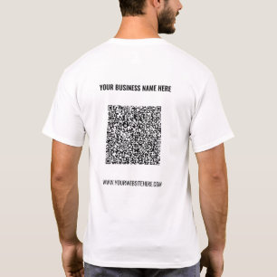 Persoonlijk QR Code T-shirt Voorbeeld Aangepaste t
