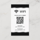Persoonlijk QR-code WiFi-netwerk en wachtwoord Visitekaartje (Voorkant)
