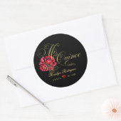 Persoonlijk Quinceanera 15e verjaardagsfeest Ronde Sticker (Envelop)