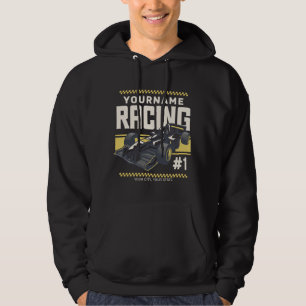 Persoonlijk race team snel raceauto coureur hoodie