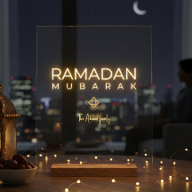 Persoonlijk Ramadan Mubarak Minimaal Acrylaat Bord