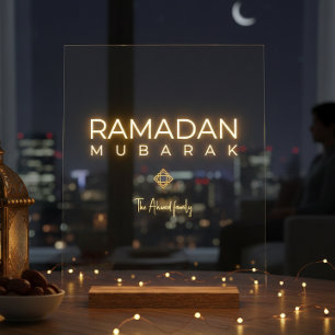 Persoonlijk Ramadan Mubarak Minimaal Acrylaat Bord