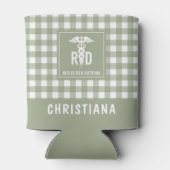 Persoonlijk RD Geregistreerd Dieet Plaid Patroon Blikjeskoeler (Achterkant)