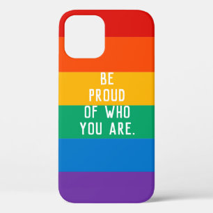 Persoonlijk Regenboogpatroon iPhone 12 Hoesje