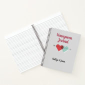 Persoonlijk reisblad voor Honeymoon Notitieboek (Binnen)