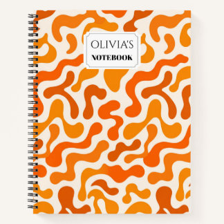 Persoonlijk Retro Blob Spiraal Notebook Notitieboek