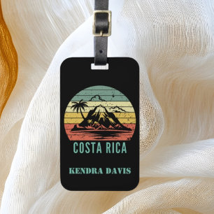 Persoonlijk retro Costa Rica-souvenir Bagagelabel