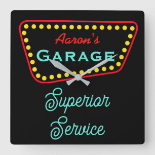 Persoonlijk Retro Garage Bord Klok Cadeau