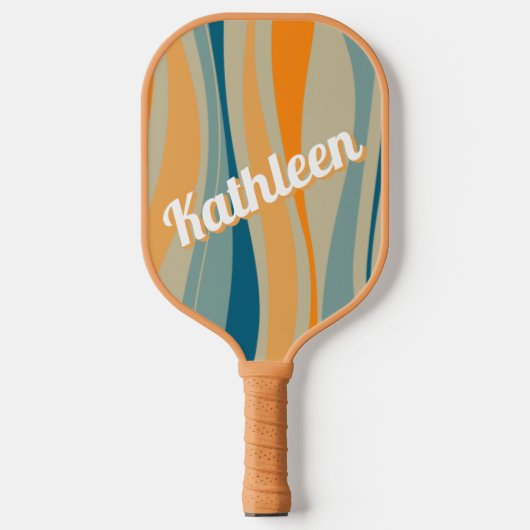 Persoonlijk Retro Patroon Pickleball Paddle (Voorkant)
