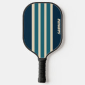 Persoonlijk Retro Rood en Blauw Pickleball Paddle (Achterkant)
