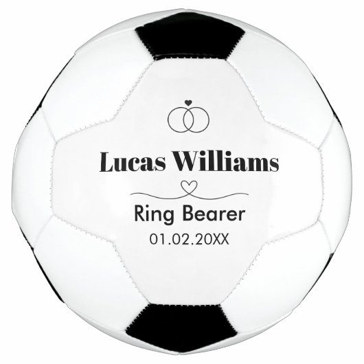 Persoonlijk Ringdrager Cadeau Voetbal (Voorkant)