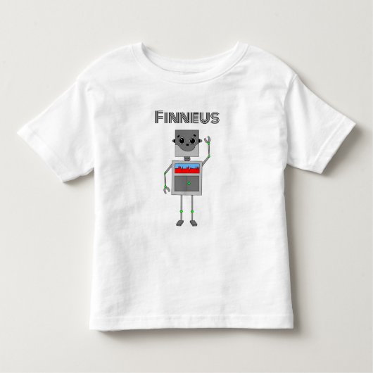Persoonlijk robot thema   kinder shirts (Voorkant)