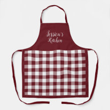 Persoonlijk Rode Gingham Apron