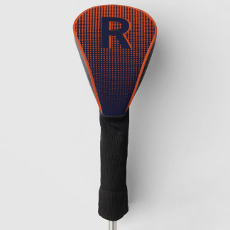 Persoonlijk Rode Marine Halftone Monogram Initiaal Golfheadcover