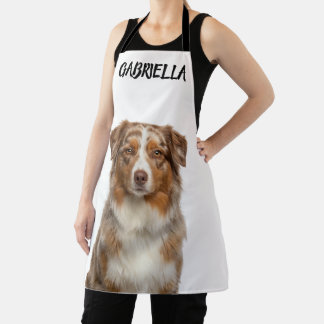 Persoonlijk Rode Merle Aussie Hond Foto Schort
