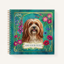 Persoonlijk Rode Witte Lhasa Apso Vierkant Notitie