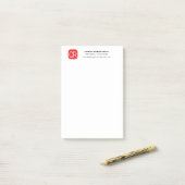 Persoonlijk Rode Witte Professionele Eenvoudige Post-it® Notes (Op bureau)