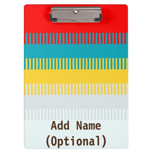 Persoonlijk rood Blauw Geel Grijs Grijs KUT Klembord (Voorkant)