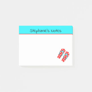 Persoonlijk rood Teenslipper zomerstrand Post-it® Notes
