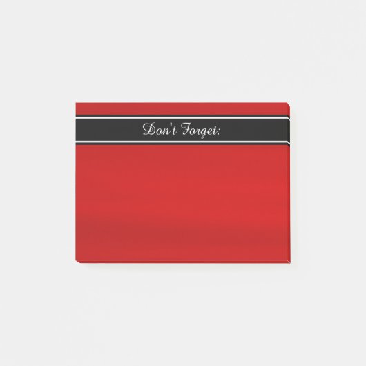 Persoonlijk rood zwart artikel post-it® notes (Voorkant)