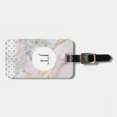 Persoonlijk Roos Gold Marble Bagagelabel (Voorkant horizontaal)