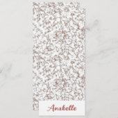 Persoonlijk Roos Gold Marble Bladwijzer (Voorkant / Achterkant)