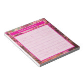 Persoonlijk Roze Abstract Bos Wereld Notitieblok (Schuin)