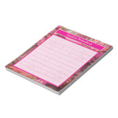 Persoonlijk Roze Abstract Bos Wereld Notitieblok (Gedraaid)