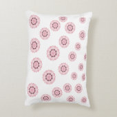 Persoonlijk Roze Bloempatroon Ronde Kussen (Achterkant (Verticaal))