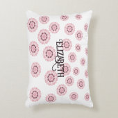 Persoonlijk Roze Bloempatroon Ronde Kussen (Voorkant(Verticaal))