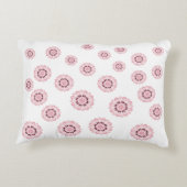 Persoonlijk Roze Bloempatroon Ronde Kussen (Achterkant)