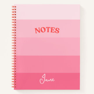 Persoonlijk Roze Kleurenblok Spiraal Notitieboek