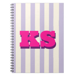 Persoonlijk Roze Monogram, Aangepaste Initialen Notitieboek