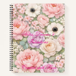 Persoonlijk Roze Rozen Spiraal Notebook Dames Notitieboek