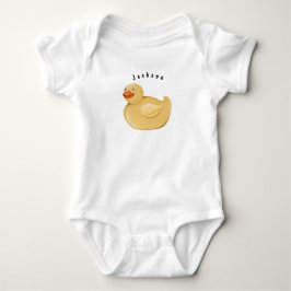 Persoonlijk rubber eend baby body'suit romper
