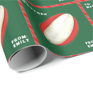 Persoonlijk rugby-vakantiegeschenk cadeaupapier