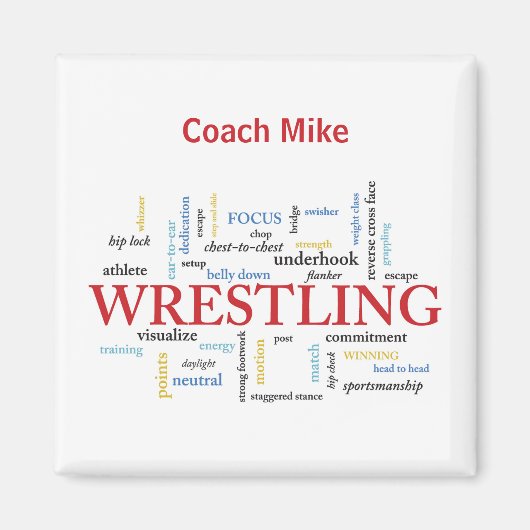 Persoonlijk, rustelende coach Dank je in woorden Magneet (Voorkant)