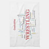 Persoonlijk, rustelende coach Dank je in woorden Theedoek (Verticaal)