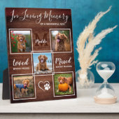 Persoonlijk Rustic Pet Loss Dog Memorial 5 Foto Fotoplaat (Zijkant)