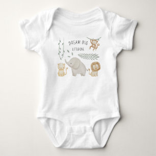 Persoonlijk safari-jungle dieren baby-body romper