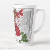 Persoonlijk Santa Hat White Lijst Latte Mok (Rechts)