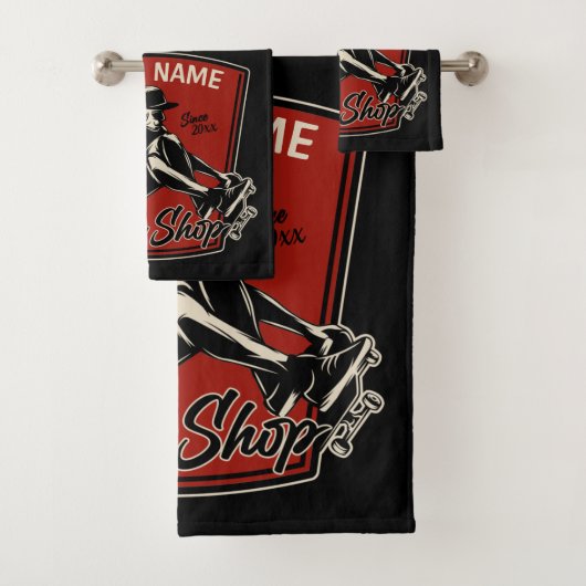 Persoonlijk Schaats Winkelen Grab Trick Skateboard Bad Handdoek (Insitu)